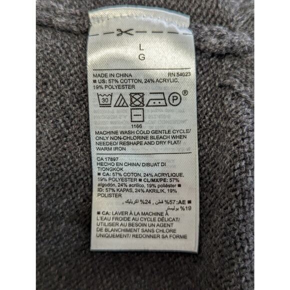 OLD NAVY! FAB CHARCOAL GRAY TUNIC STYLE LONG PULLOVER SWEATER! SZ L - Picture 6 of 8